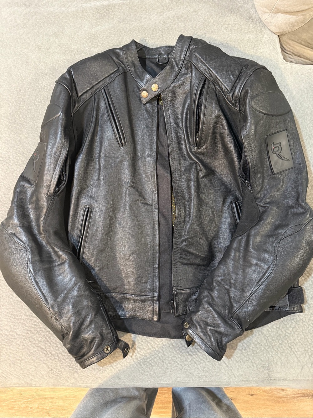 Men's Black Leather Performance Motorcycle Jacket